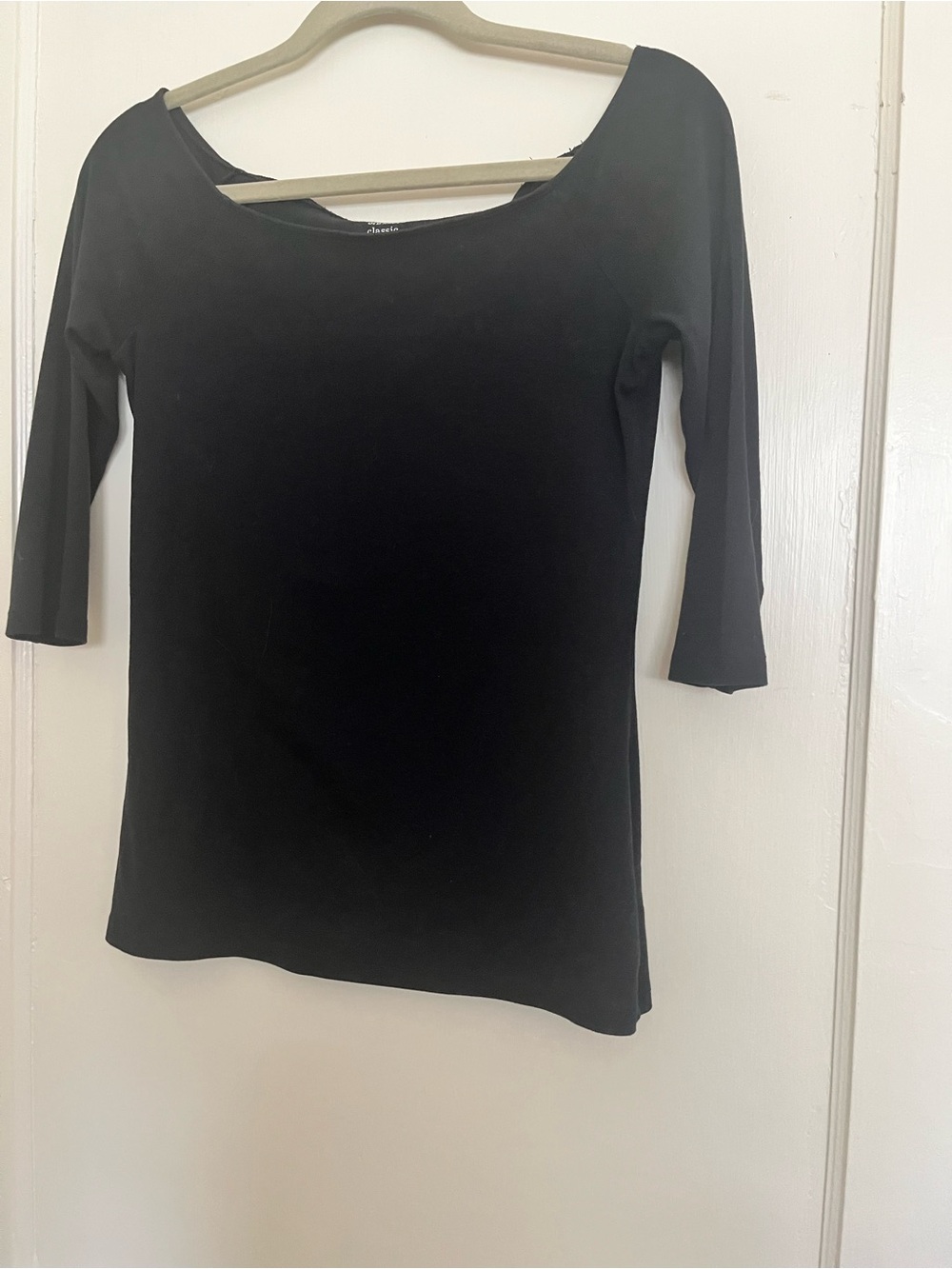 Old Navy Black Scoop Neck Long Sleeve Top